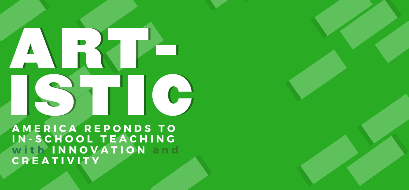 ARTISTIC logo against cheery green background