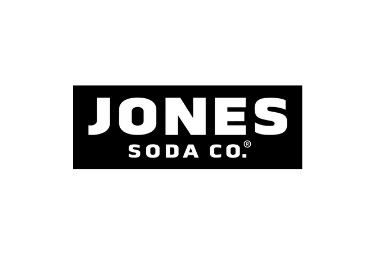 Jones Soda Co Logo, Black rectangle, white lettering